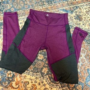 Purple and grey adidas sports legging!